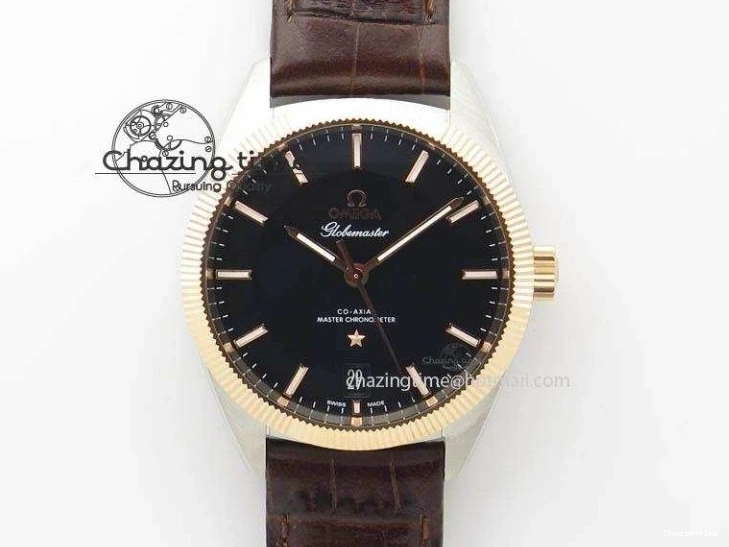 0124 WeatherProof De Ville Power Reserve YG MKF 1:1 Best Edition Black Dial on Black Leather Strap A 7758